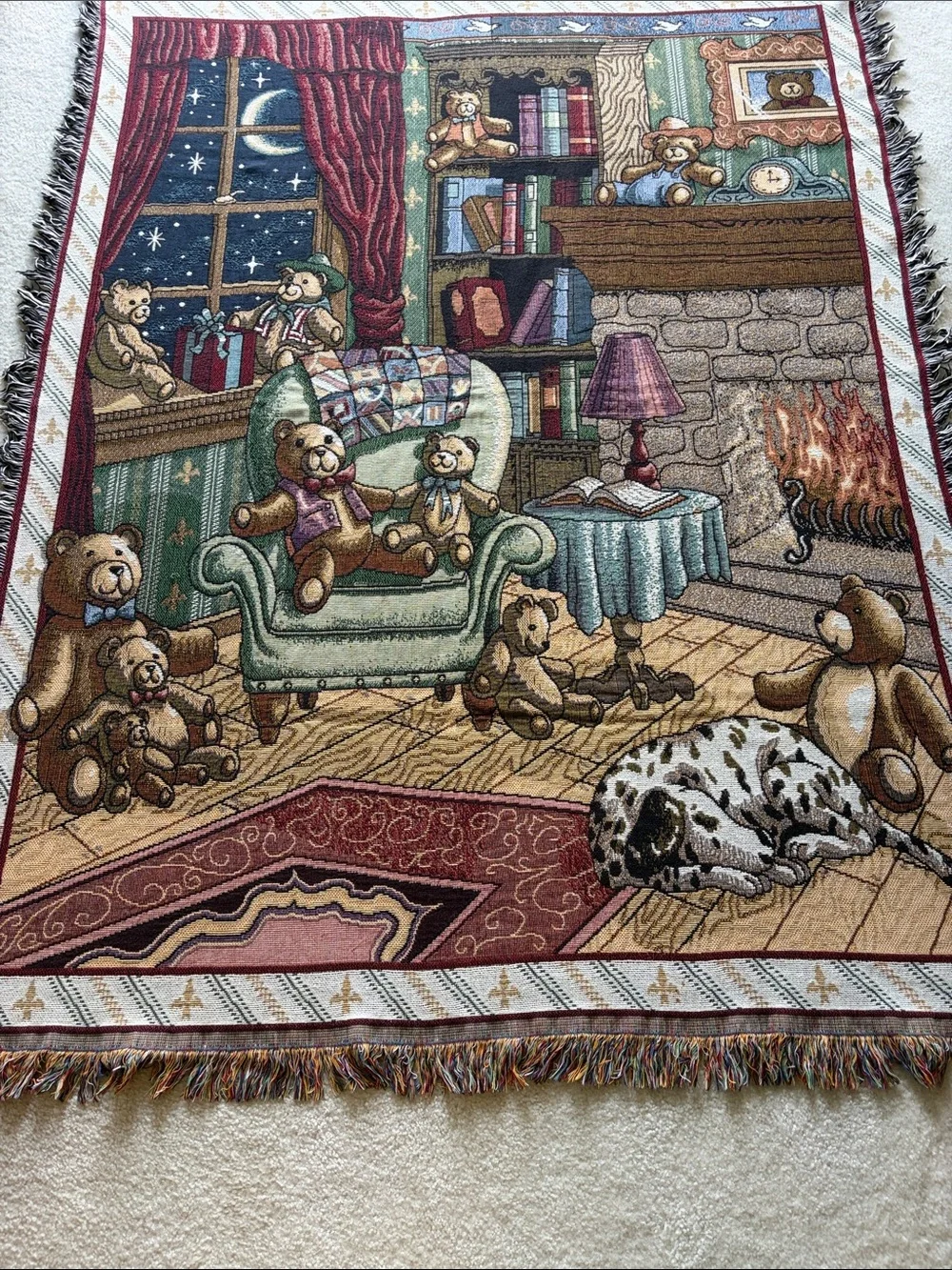 Bear Theme Holiday Throw